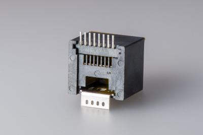 China 180 Degree Top Enter RJ45 Modular Jack 8P8C SMT Female Connector for sale