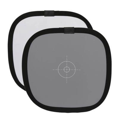 China Photo Studio 12 Inch 30cm Foldable 18% White Balance Double Face Focus Panel Gray Card Reflector Photograph Studio With Carry Bag for sale