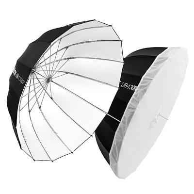 China Godox UB-165W 65in Umbrella Studio Light Parabolic White Black 165cm Reflective Umbrella with Diffuser Cover Black Silver Cloth 165cm for sale