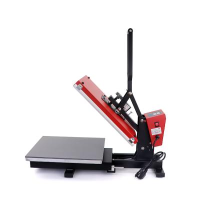 China Garment Shops 38*45cm Automatic Open Heat Press Machine With Drawer (Bottom Board Can Move) for sale