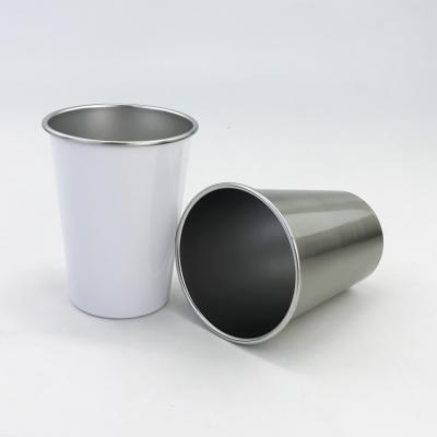 China 300ml Cone-Shape Beer Mug Stainless Steel Stocked Coffee Mug For Transfer Printing for sale