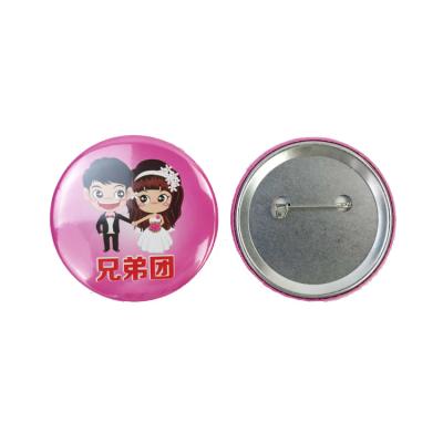 China Round Badge Pin Blanks Metal Button Badge Iron Button 58mm For Lapel Pins 100 Sets Per Pack for sale