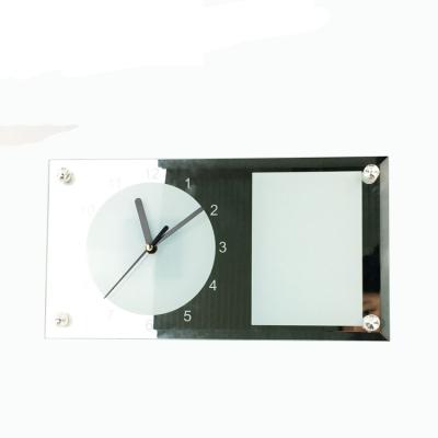 China BL-11 Sublimation Clock Glass Photo Frame 230*150*5mm 12 pcs/carton 1 buyer for sale