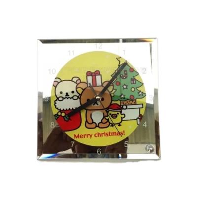 China BL-14 Square Sublimation Clock Photo Glass Frame 200*200*5mm for sale