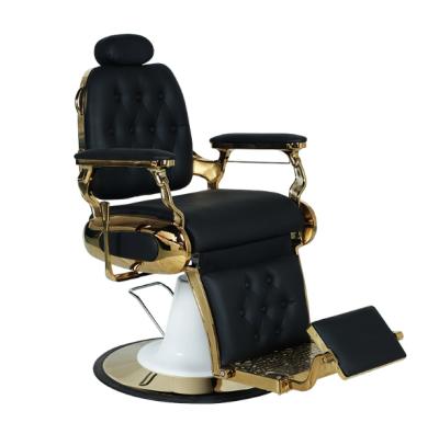 China Modern black color old style barber chairs hydraulic heavy duty barber chair QZ-M86G for sale