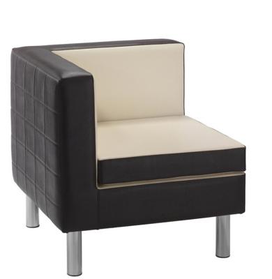 China Modern black and white sofa hair color chair lounge chair waiting bench for sale QZ-F962M for sale