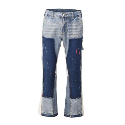 China Breathable Breathable Drop Shipping Stylish Jeans Mens Streetwear Jeans Pants Running Bootcut Jeans Mens for sale