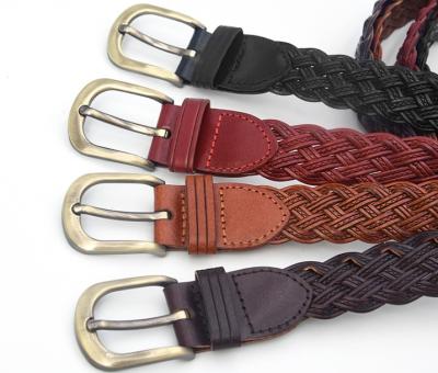 China Classic Fashion.Casual Low Price Bonded Belt Ladies Leather Braided Belts for sale