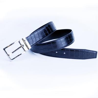 China Wholesale genuine leather Custom Design shinny the alloy to buckle men's genuine leather belt for sale