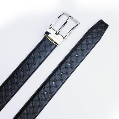 China Genuine Leather Factory Customized Genuine Leather Clasp Pin Buckle Belts For Mens Logo Casual Belt Top Quality for sale