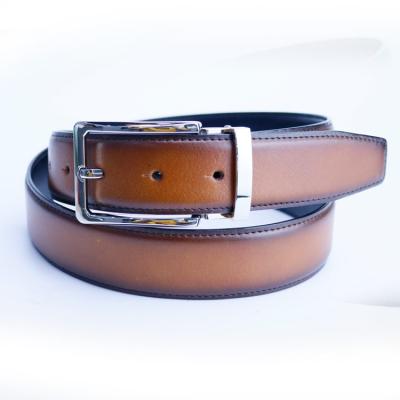 China Genuine Leather Factory Customized Full Logo Grain Buckle Leather Claspalloy Belts Casual Belt Top Quality For Men for sale