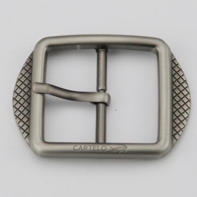 China OEM Adjustable High Quality Brush Matte Zinc Alloy Metal Gun Metal Pin Buckle Pin Belt Buckle Books for sale