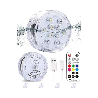 China Direct Selling Portable Garden IP68 Waterproof Rechargeable Submersible Lights for sale