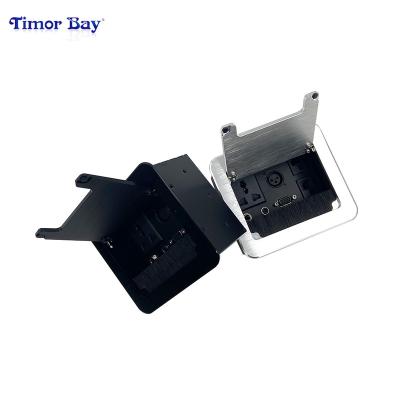 China Desktop Easy Slide Smart Installation Flip Up Multiple Power Data Socket Box Flip Up Power Socket Table Outlets for sale