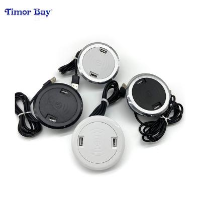 China Easy Installation High Speed ​​Charger Recessed Desktop Charger Wireless Furniture Wireless Charger for sale