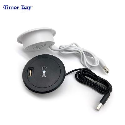 China Easy Installation Wireless Charger Station Modern Wireless Table Desktop Charging Eembedded Desktop Fast Wireless Charger for sale