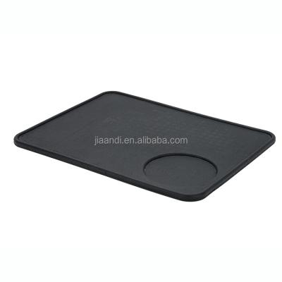 China Wholesale Viable Corner Non-Slippery Food Tamper Tamp Pad Tool Bartender Safe Silicone Mat Espresso With for sale