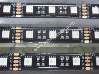 China IP65 waterproof black pcb rgbw led strip for sale