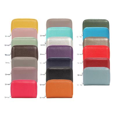 China Short Genuine Leather Credit Card Holder for Women Advantage of Low MOQ Mix Models for sale