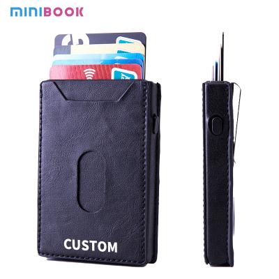 China 6.5cm * 9.8cm * 1.6cm Tamanho do pacote Logotipo personalizado Embalagem de Couro Real Cartões de Crédito à venda