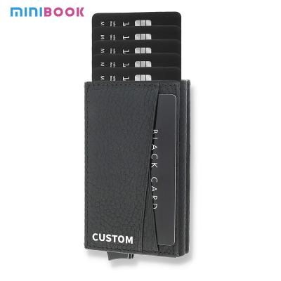 China Mix Models Pop Up Aluminum Card Holder Wallet with Coin Compartment and Credit Card for sale