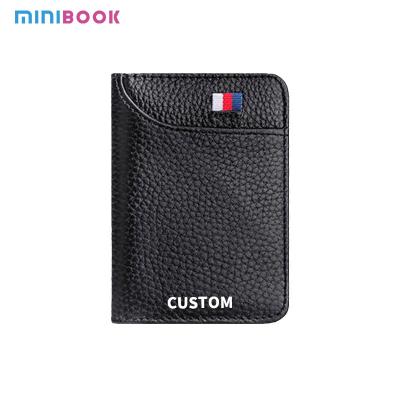 China Men's RFID Bifold Leather Credit Card Holder Wallet Money Clip with Minimalist Design for sale