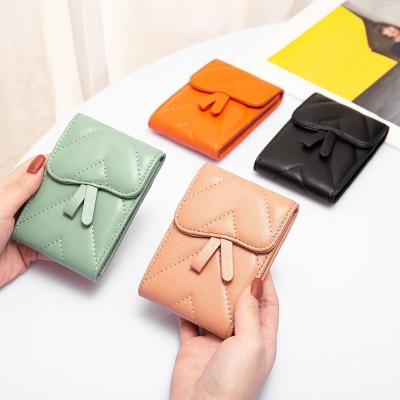 China Genuine Leather Mini Cute Business Card Holder for Women Low MOQ Mix Models Advantage for sale