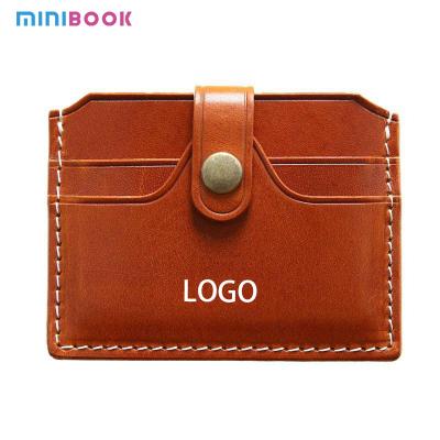 China Genuine Leather Double-Layer Card Box for Credit Cards Automatic Ejection and Low MOQ for sale