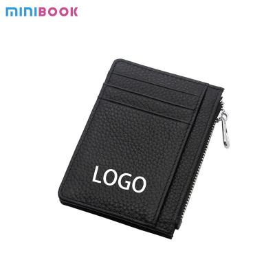 China Fashion Style Tiding Women Custom Logo Color Saffiano Leather Card Holder Slim Credit Cardholder Wallet for sale