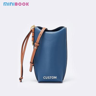 China Logotipo personalizado de vida diária de couro genuíno de senhoras mensageiro de bolso móvel para mulheres à venda