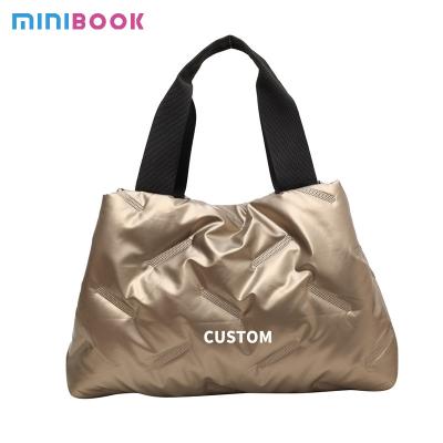 China 2023 Autumn and Winter Down Cloth Bag Large-Capacity Handbag for Women in Foreign Trade for sale