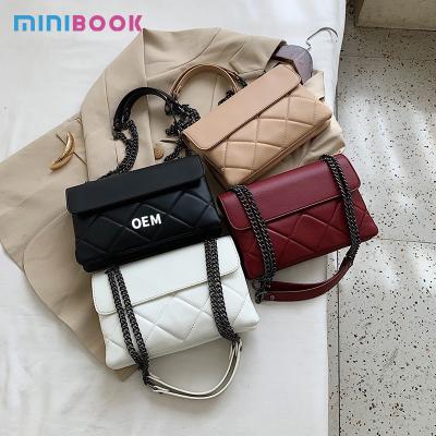 China Vantagem dos modelos de mistura de baixo MOQ 2024 Pequeno saco crossbody de couro PU clássico para mulheres à venda