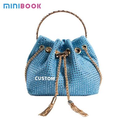 China Keine Dekoration Strass Lady Abendtasche mit Metallgriff und Kreuzkörperdesign zu verkaufen