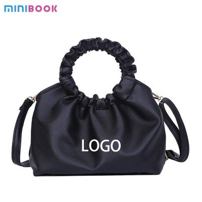 China Women's Waterproof Mobile Phone Bucket Bag with Pleated Design and PU Leather for sale