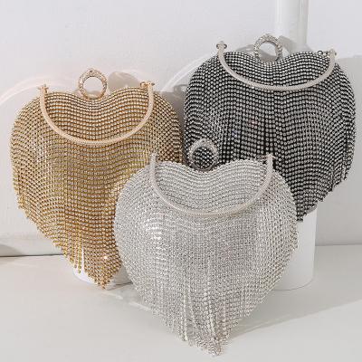 Κίνα Η καθημερινή ζωή Tassel Diamond Lady Shoulder Bag Κρυστάλλινη βραδινή τσάντα για γάμο προς πώληση