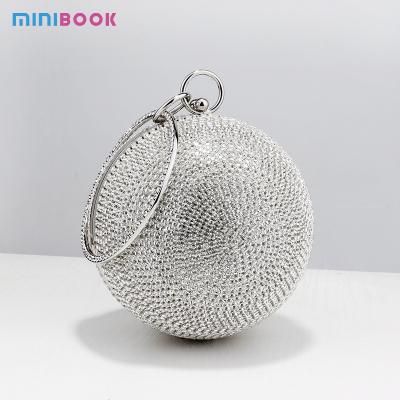 China Metal PU Minibook Fashion Small Round Dress Dinner Bag for Women's Luxury Clutch for sale