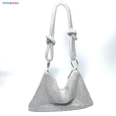 China Minibook Fashion Design Clutch Messenger Shoulder Bag with Rhinestones Dinner Handbag for sale