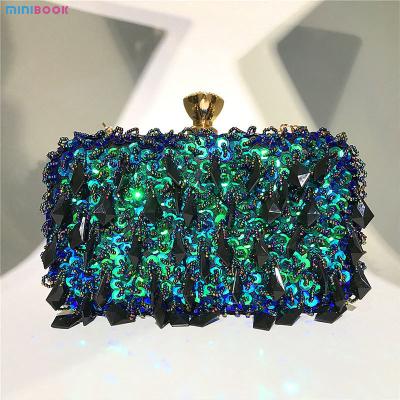 China Stylish Sequins Clutch Purse for Ladies Party Luxury Style Wedding Beads Bag for sale