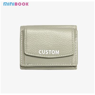 China PU Leather Women Short Wallet with Multi Slot Card Holder and Girls Mini Coin Purse for sale