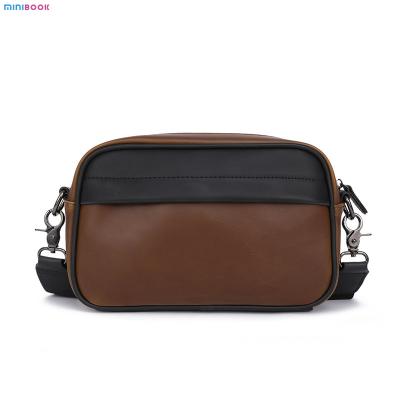 China MINIBOOK hombre bolso de cuerpo cruzado PU de cuero bolso de hombro de cuero personalizado bolso de mensajero pequeño para hombres en venta