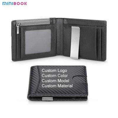 China Genuine Leather Anti-Theft Customized Drawing Multi-Function RFID Wallet for Men for sale