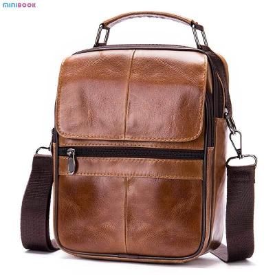 Chine Hommes en cuir authentique Sac à main à haut manche Sac à dos pour épaule à vendre