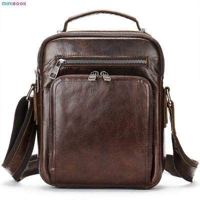 China Retro Style Men's Messenger Bag in Brown Cowhide Leather for Chic and Functional Carry for sale