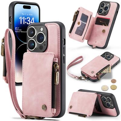 China Wireless Charging Shockproof Leather Mobile Phone Cover for iPhone 14 Pro Max for sale