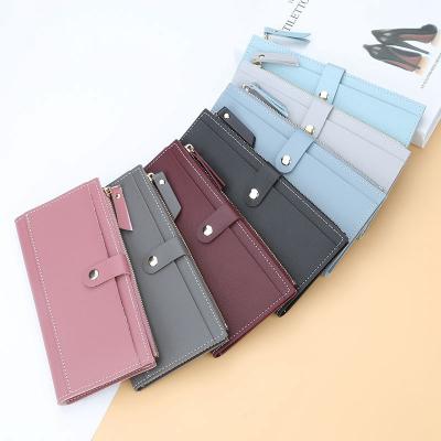 China Ladies Travel Purse Zip Around Clutch Wallet Wristlet Blocking Pu Leather Wallet 0.15kg for sale