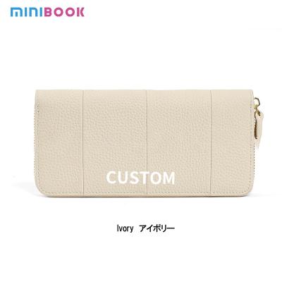 Cina Long Wallet Length Lady Clutch Wallet with Large Capacity and Genuine Leather Material in vendita