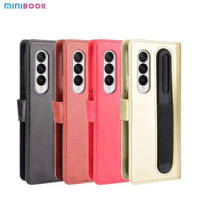 China Minibook Custom Hybrid Schokbestendig Gedrukt Logo Flip Wallet Lederen Pen Hole Phone Case Te koop