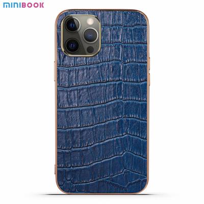 China Shockproof Luxury Crocodile Skin Pattern Leather Phone Case for iPhone 12 13 14 Pro Max for sale