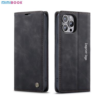 China Minibook 2022 Genuine Vegetable Tanned Leather Full Protective Phone Case for Iphone 14 13 for sale