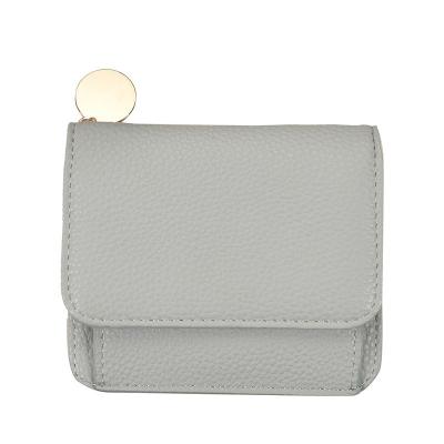 China Korean Style Fashion Small Card Holder Wallet with and Trendy College Style Pendant for sale